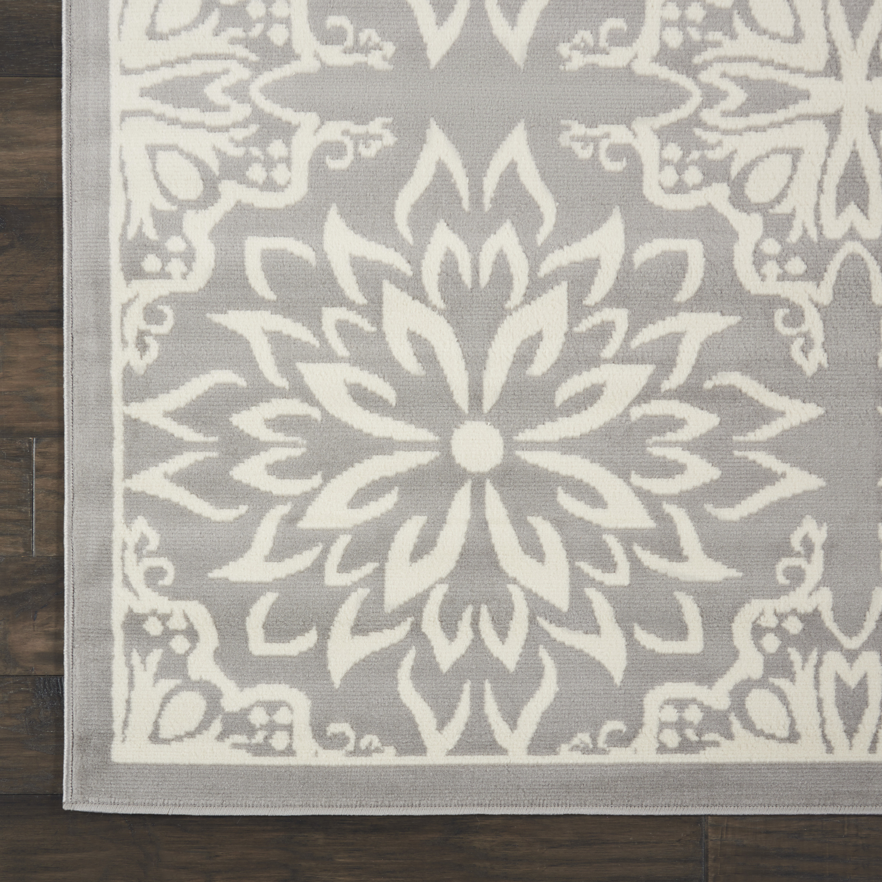 Nourison Jubilant 7' x 10' Ivory Grey Farmhouse Indoor Rug