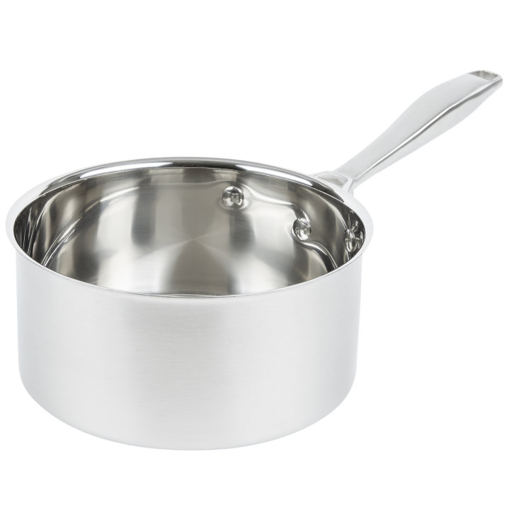 3 ¼-quart Intrigue® stainless steel saucepan in mirror finish