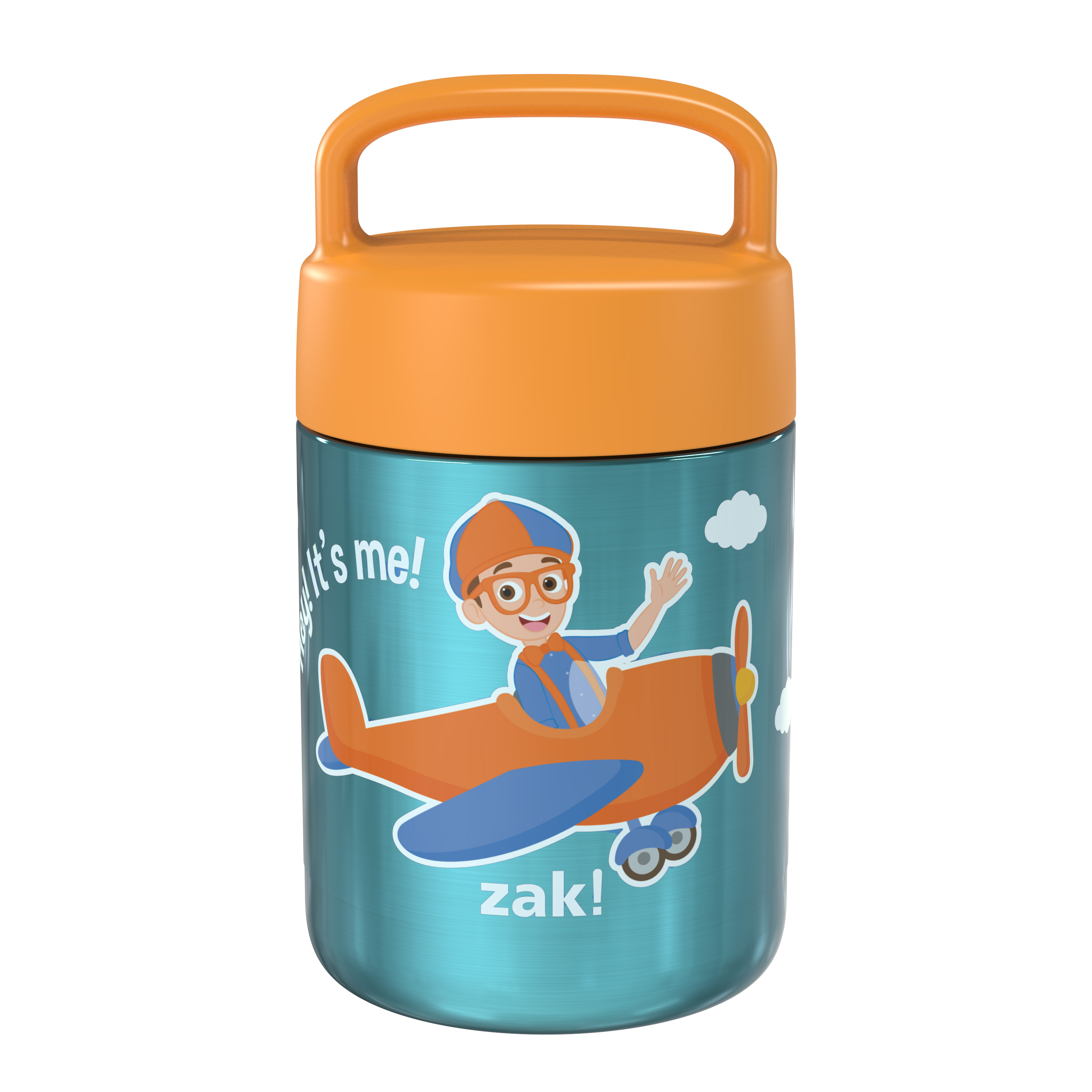 Blippi Reusable Vacuum Insulated Stainless Steel Food Container, Blippi and his Airplane slideshow image 1