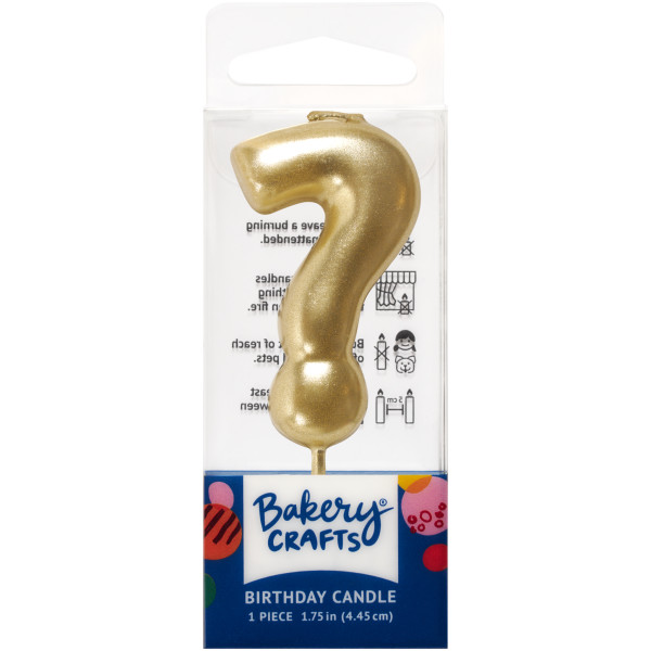 ? Mini Gold Numeral Candles