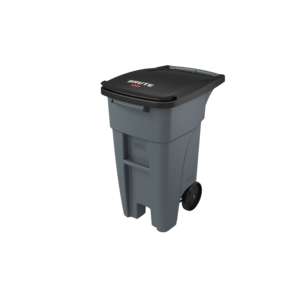 Rubbermaid Commercial, BRUTE®, Rollout, 32gal, Resin, Gray, Rectangle, Receptacle
