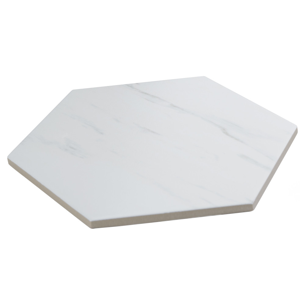 Eterno Hex Carrara 8-5/8 in. x 9-7/8 in. Porcelain Floor and Wall Tile