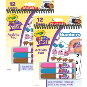 Color & Erase Reusable Activity Pad, Numbers, Set of 2
