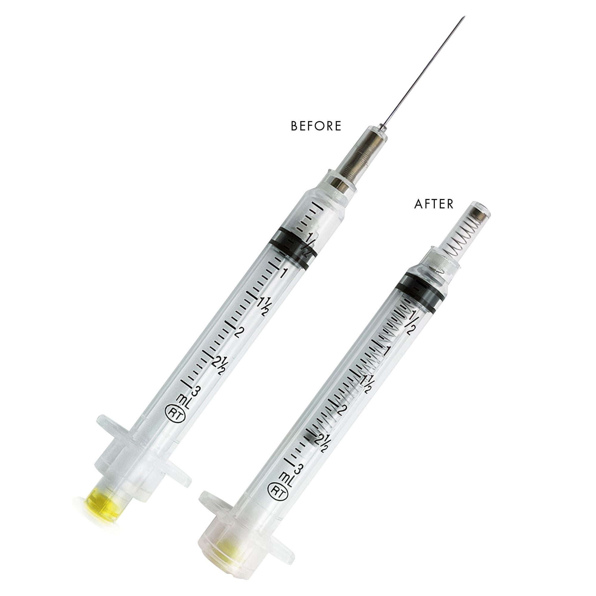 VanishPoint® Syringe with Hypodermic Needle, 20 Gauge, 1-1/2 Inch Needle Length