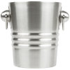 2 1/10-quart stainless steel double-wall wine bucket in satin finish with ring handles