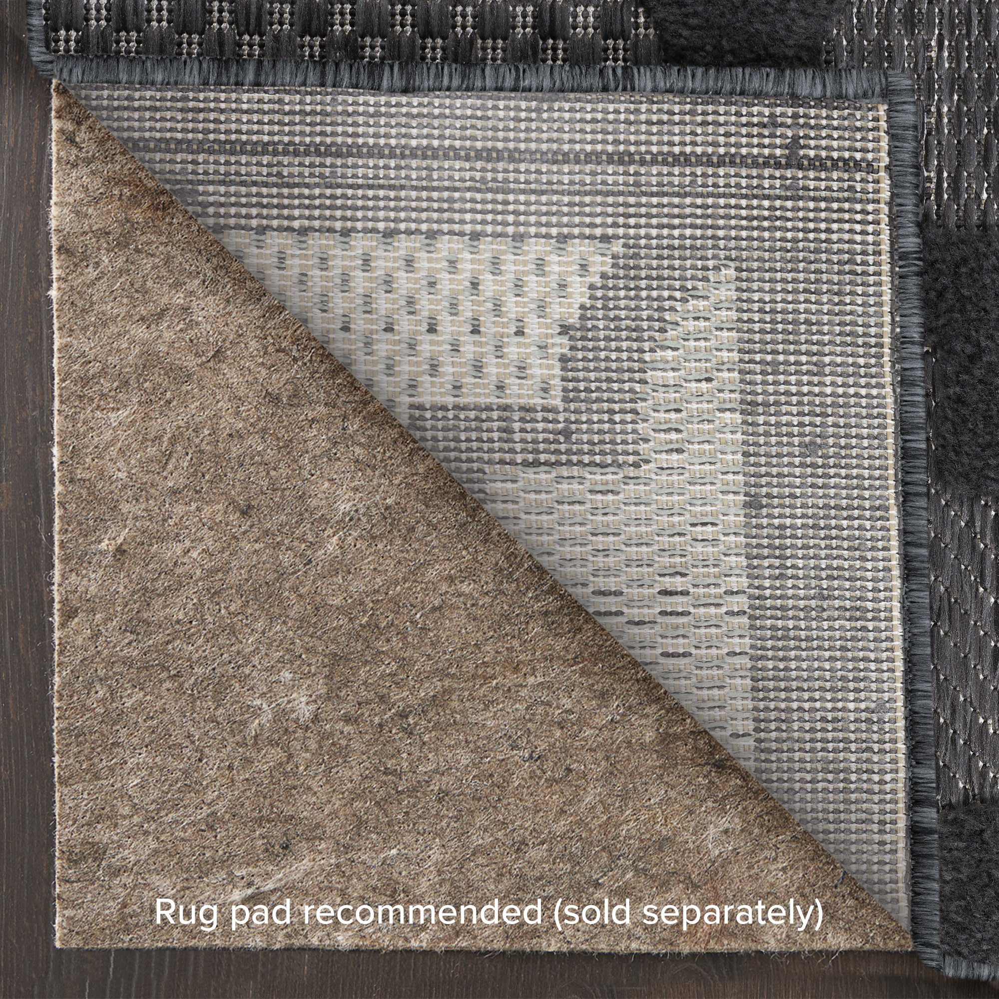 Nourison Easy Care 2' x 4' Charcoal Black Modern Rug