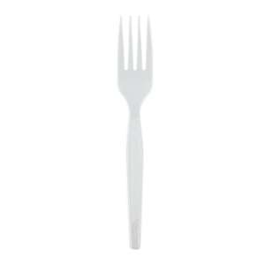 Dixie, Medium-weight Polystyrene Disposable Plastic Forks, White