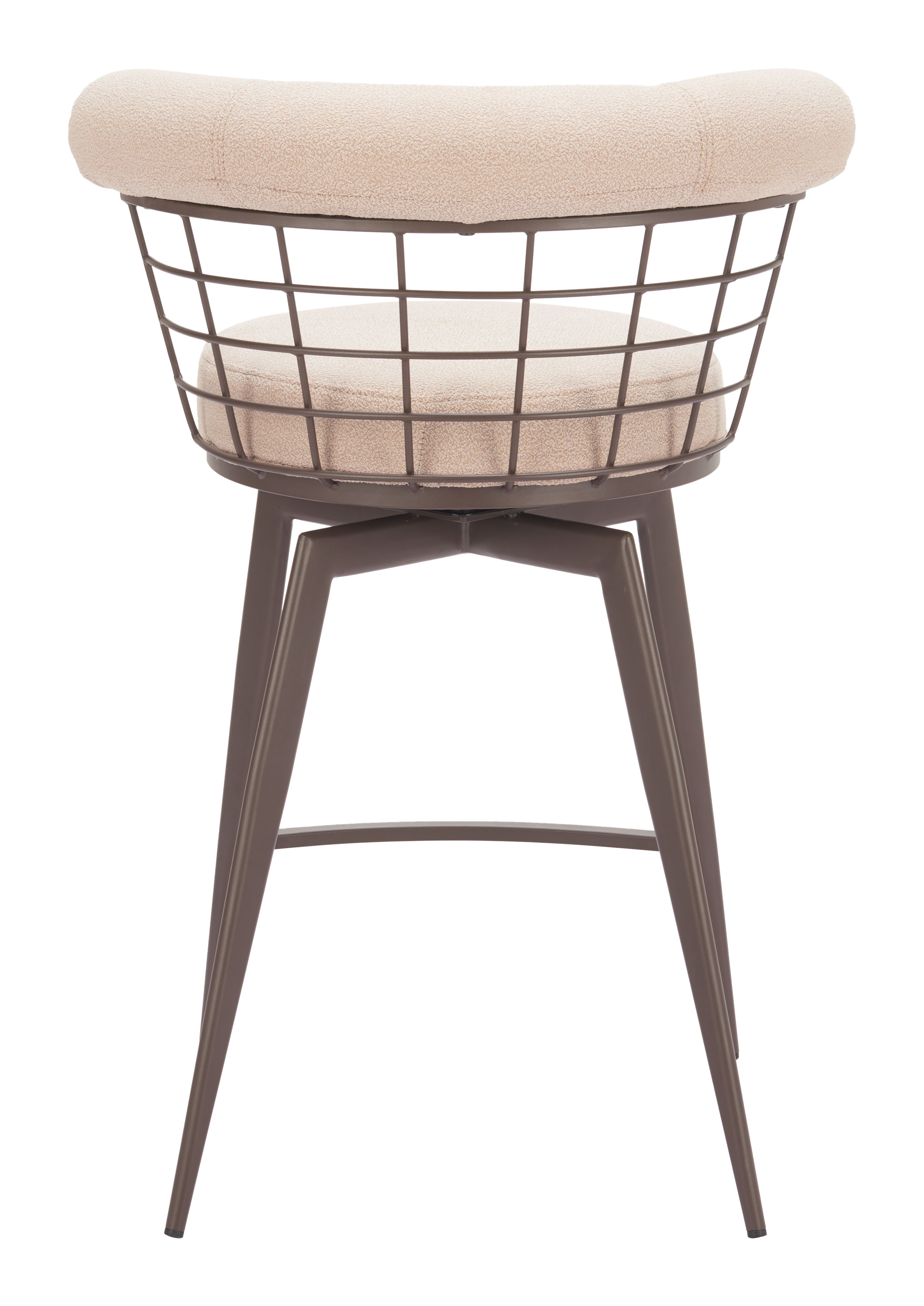 Saku Swivel Counter Stool Beige & Brown product image