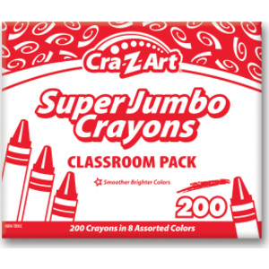Super Jumbo Crayon Classroom Pack, 200 Count
