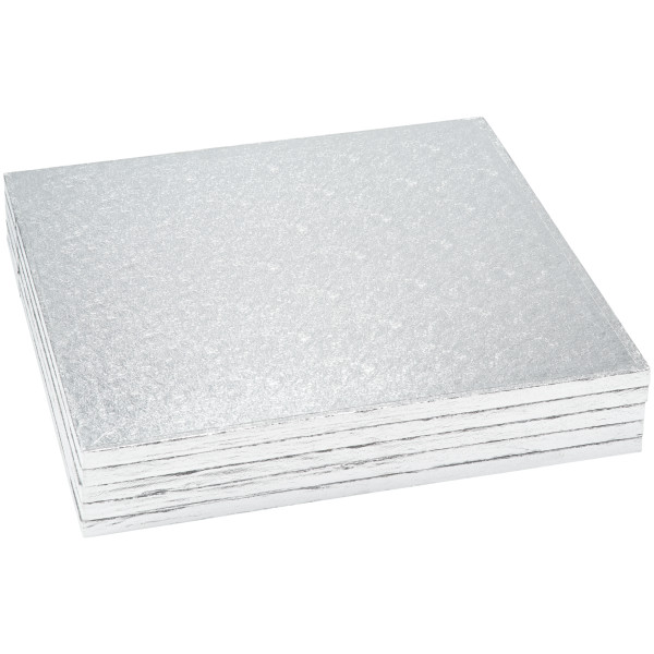 14" Square Silver Foil Cake Board