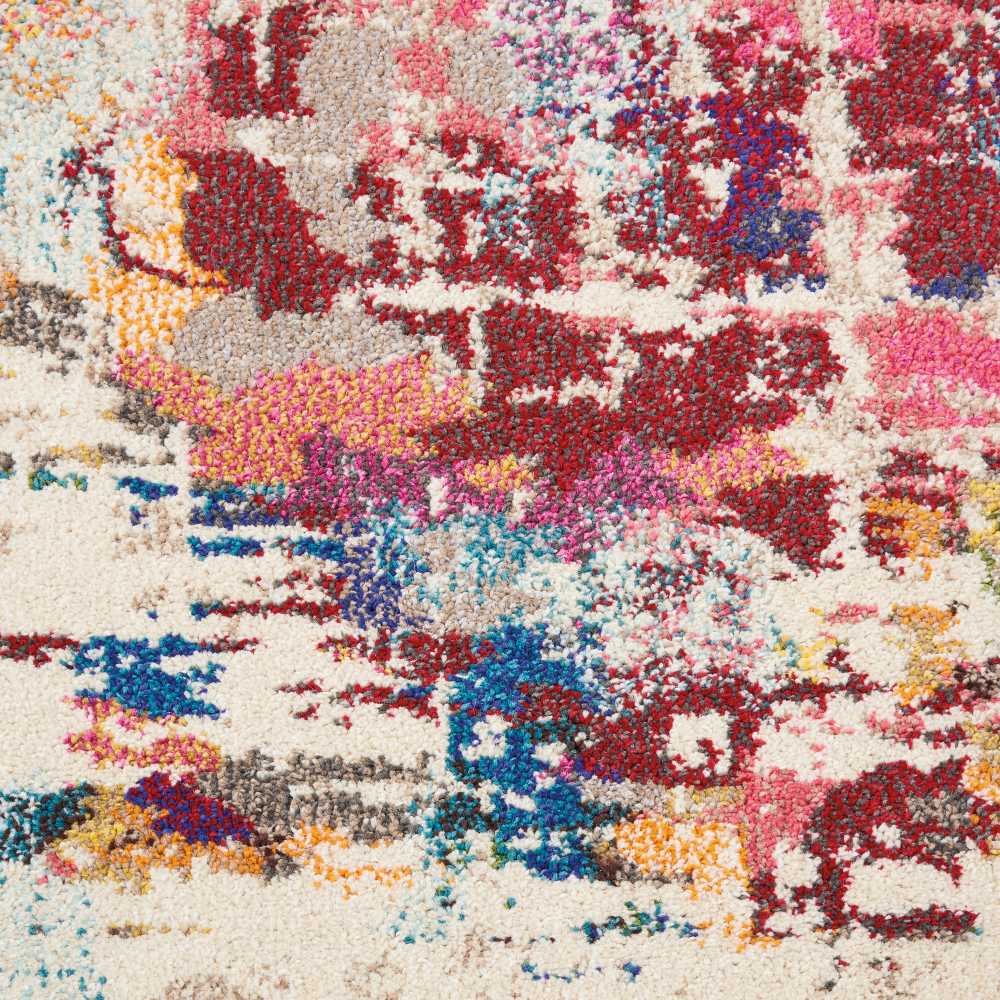 Nourison Celestial 3'11" x 5'11" Pink Multicolor Modern Indoor Rug