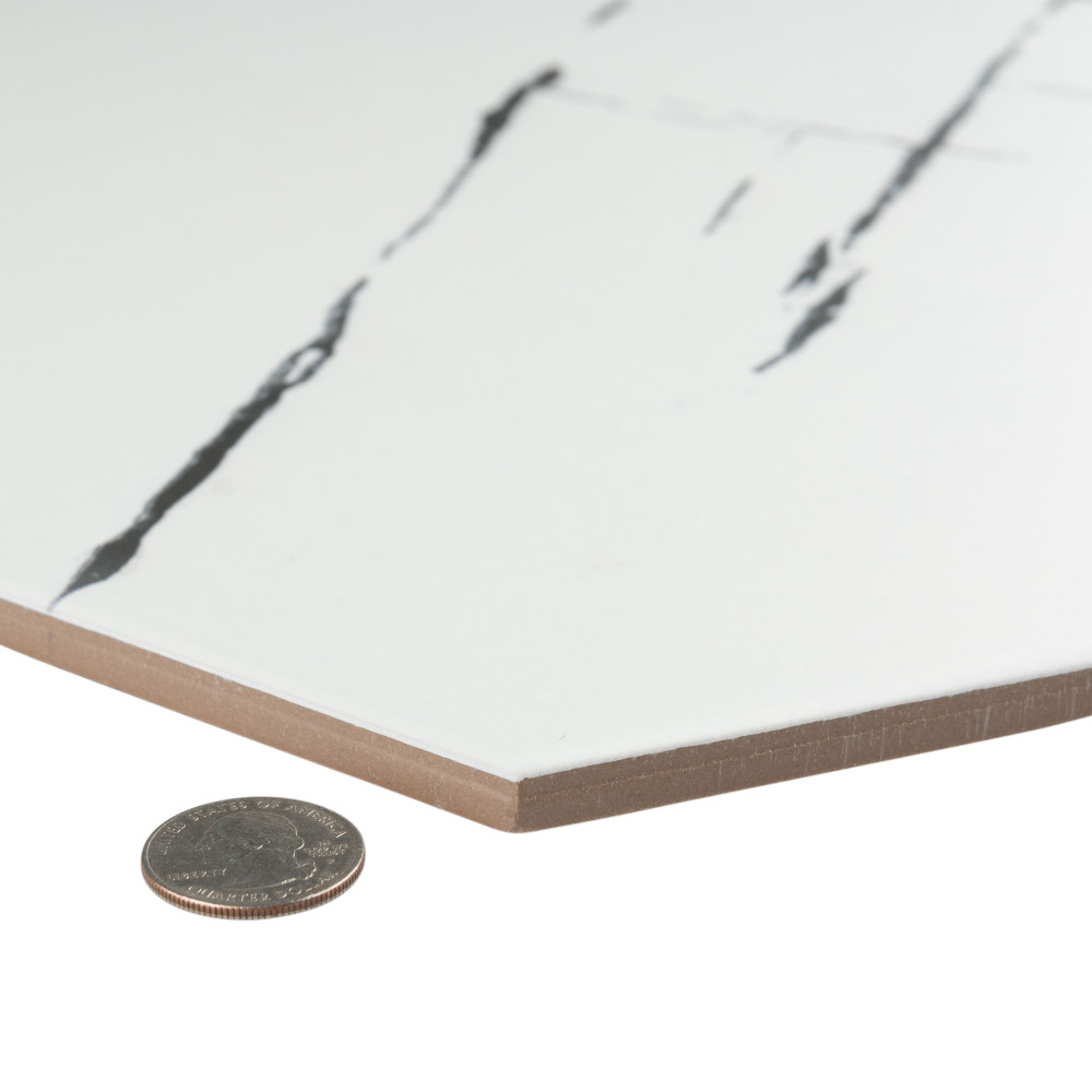 Sample – Visium Hex White Porcelain Floor and Wall Tile