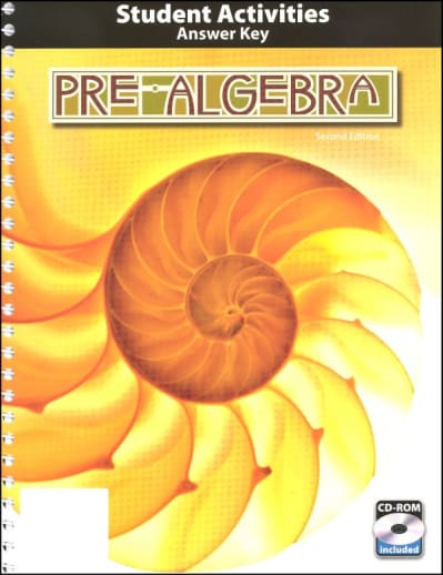 BJU Press Pre-Algebra Activity Manual Key Book & CD 2nd Edition