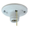 Pull Chain Medium Base Incandescent Lampholder With Wire Leads, 2 1/8 in. H x 4 9/16 in. Dia.