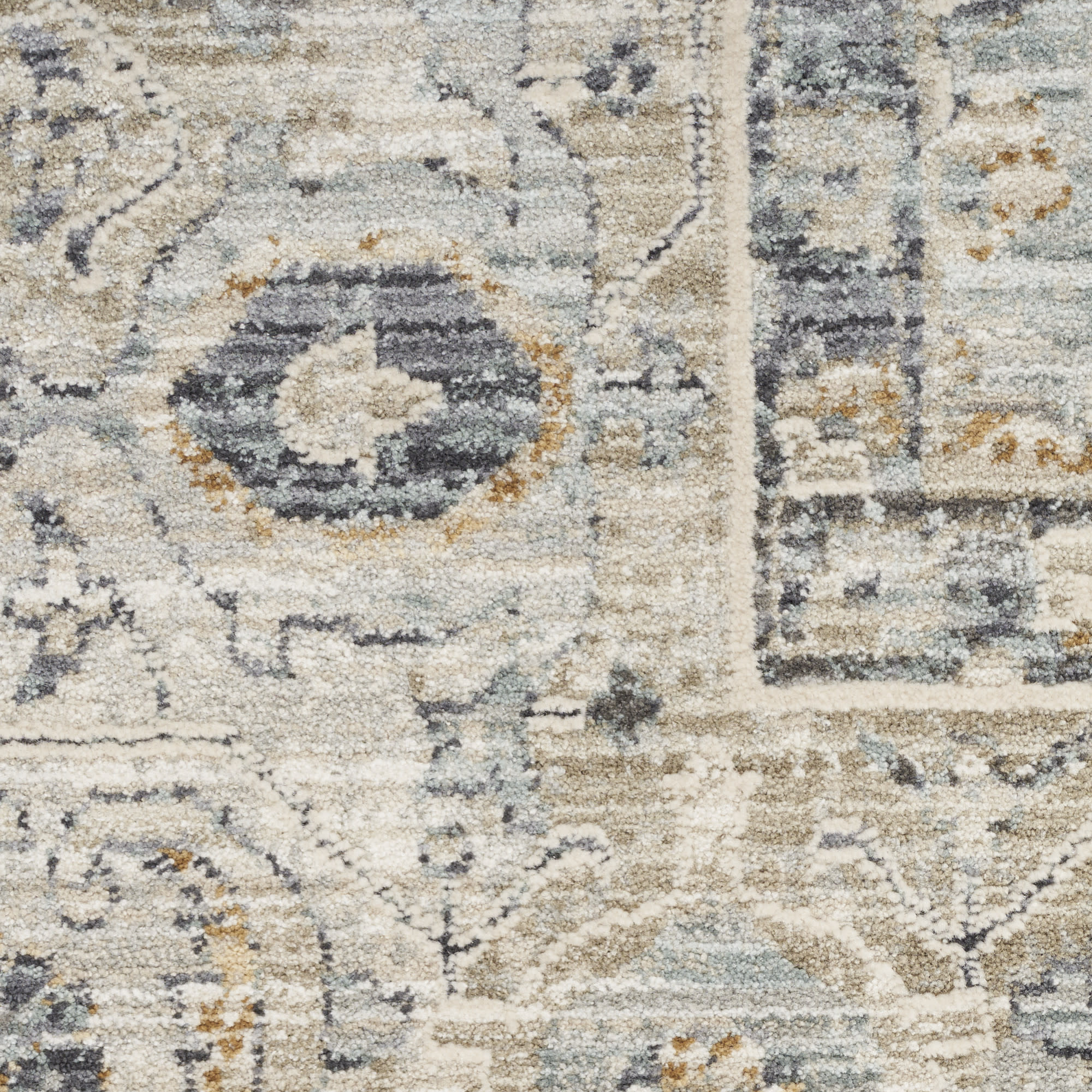 Nourison Lynx 2'3" x 10' Light Blue Vintage Indoor Rug