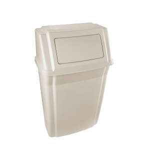 Rubbermaid Commercial, Profile, 15gal, Resin, Beige, Rectangle, Receptacle