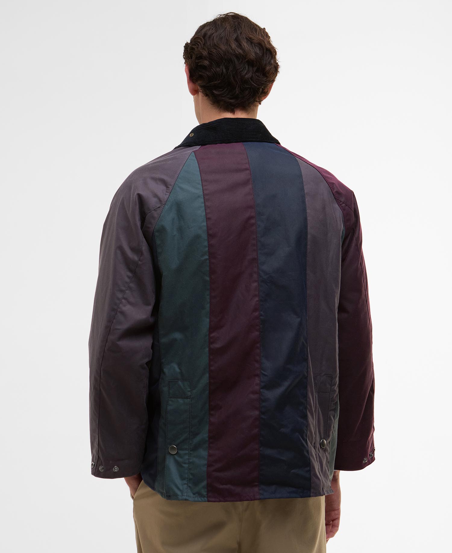 Paul Smith loves Barbour Striped Oversized Bedale Waxed Jacket image number 5