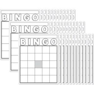 Blank Bingo Cards, White, 7-1/2" x 8-3/4", Pack of 36