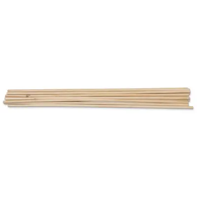 Creativity Street  Natural Wood Dowels, 0.5" diameter,  0.5" x 36", 12 Pieces