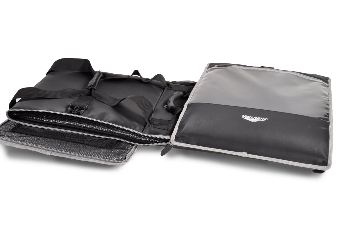 5-Series insulated tower bag with backpack straps, headrest strap, heat pad and 120-volt power cord