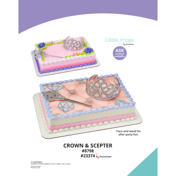 Crown & Scepter The Magic of Cakes® PhotoCake® Enhanced Background and Icing Page