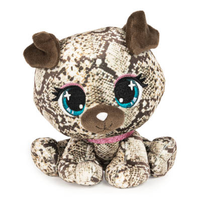 P.Lushes Designer Fashion Pets Bella Boa Dog Premium Stuffed Animal Soft Plush, Snake Skin, 6”