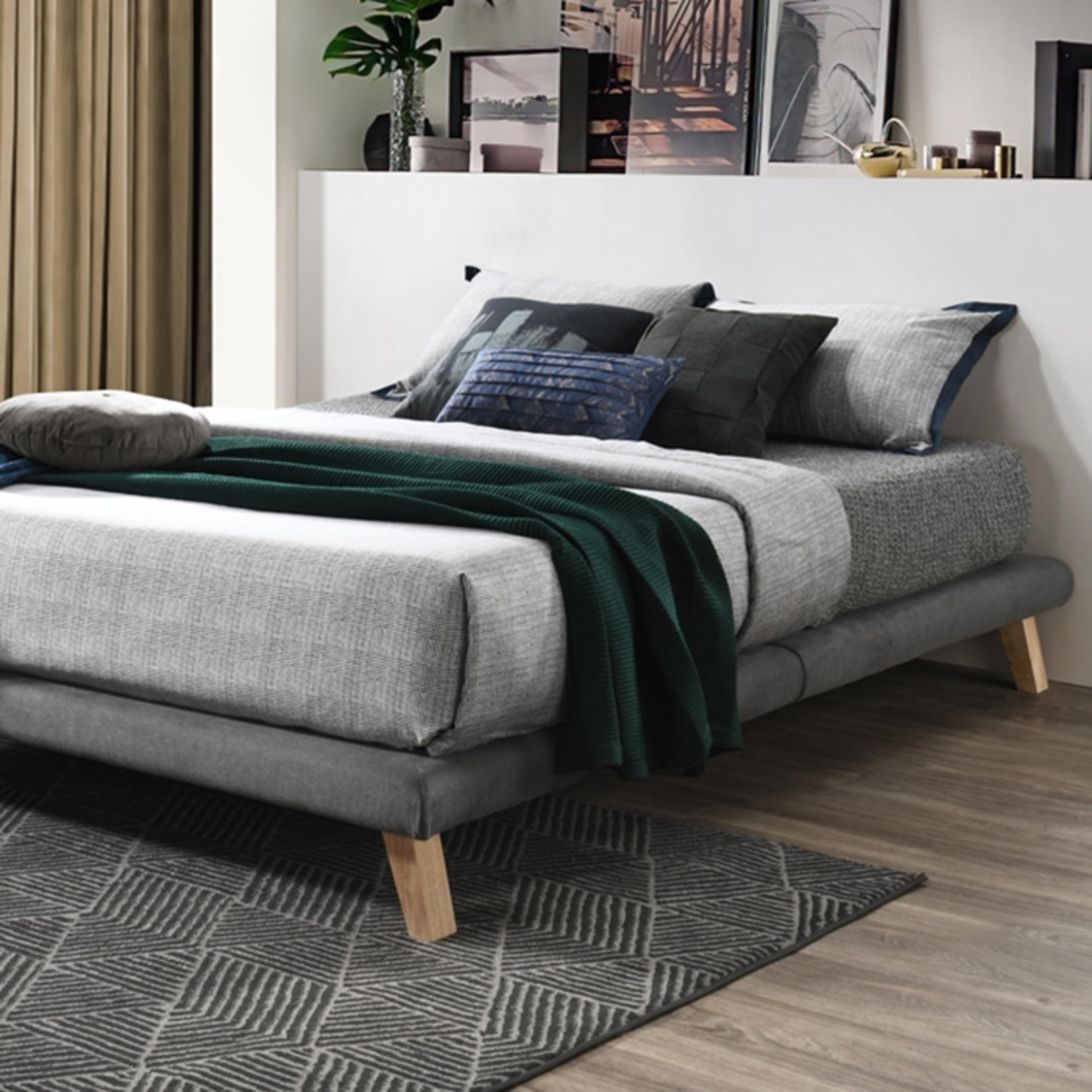 Lifestyle image of the Wyatt Base, Charcoal from Forty Winks