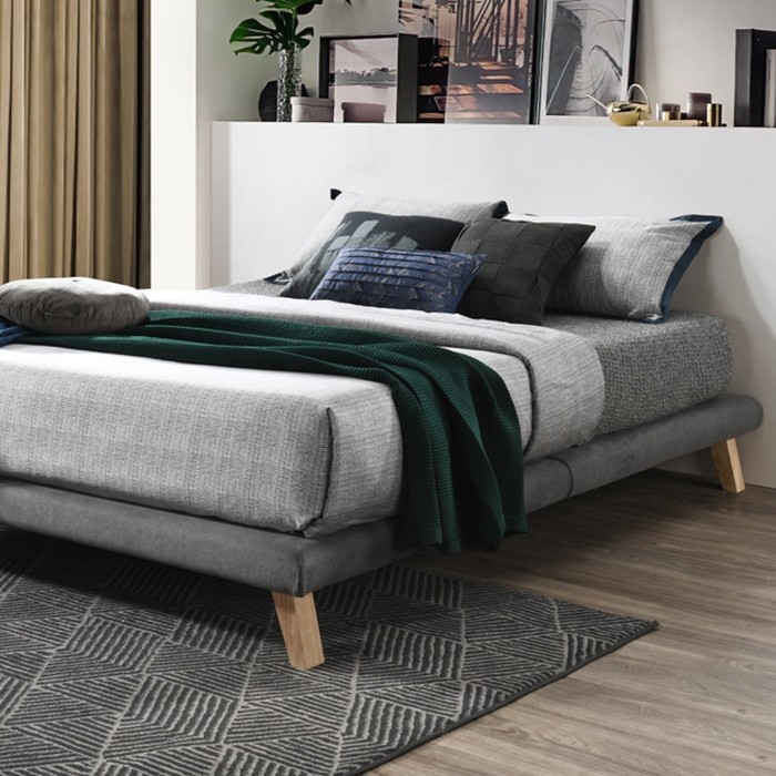Lifestyle image of the Wyatt Base, Charcoal from Forty Winks