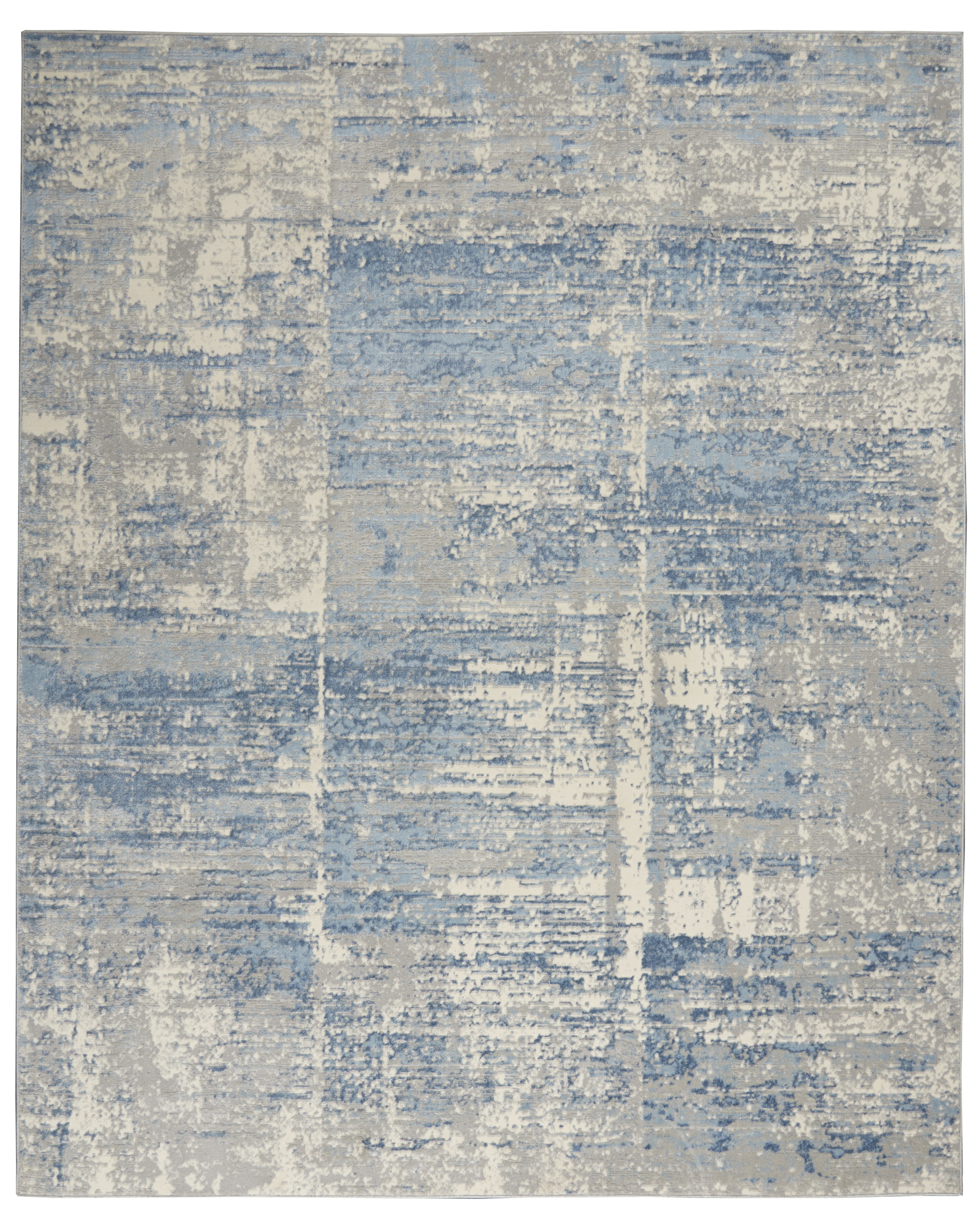 Nourison Solace 8' x 10' Ivory Grey Blue Modern Indoor Rug