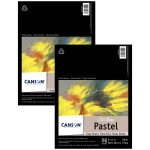 Canson Artist Series Mi-Teintes Pastel Pad Gray Tones Foldover Binding 24 Sheet 9x12  inch Pack of 2