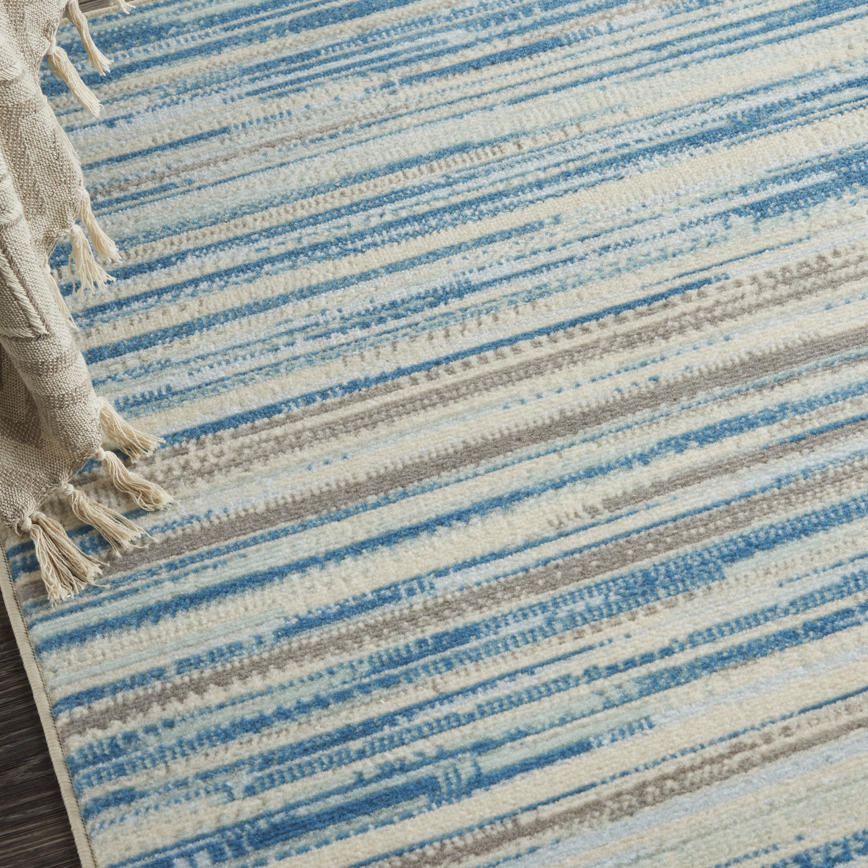 Nourison Jubilant 3' x 5' Blue Modern Indoor Rug