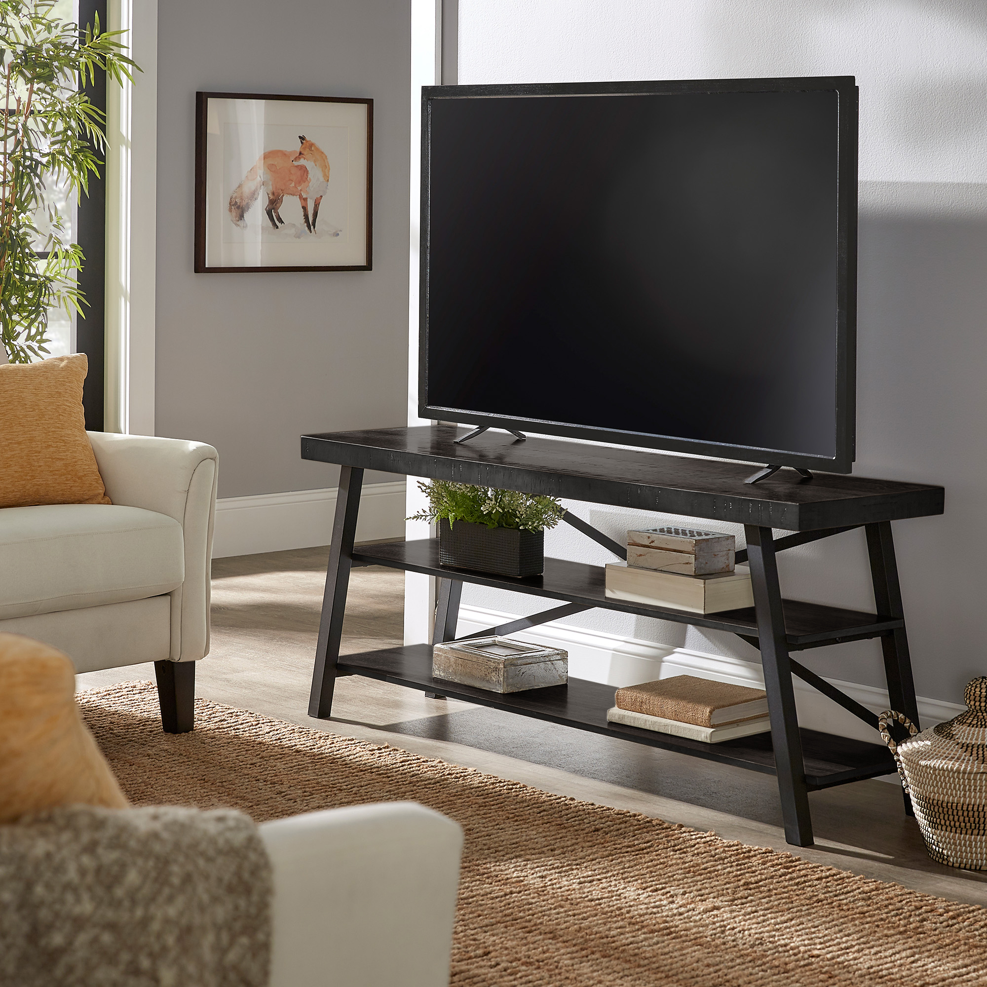 Rustic X-Base 60-inch TV Stand