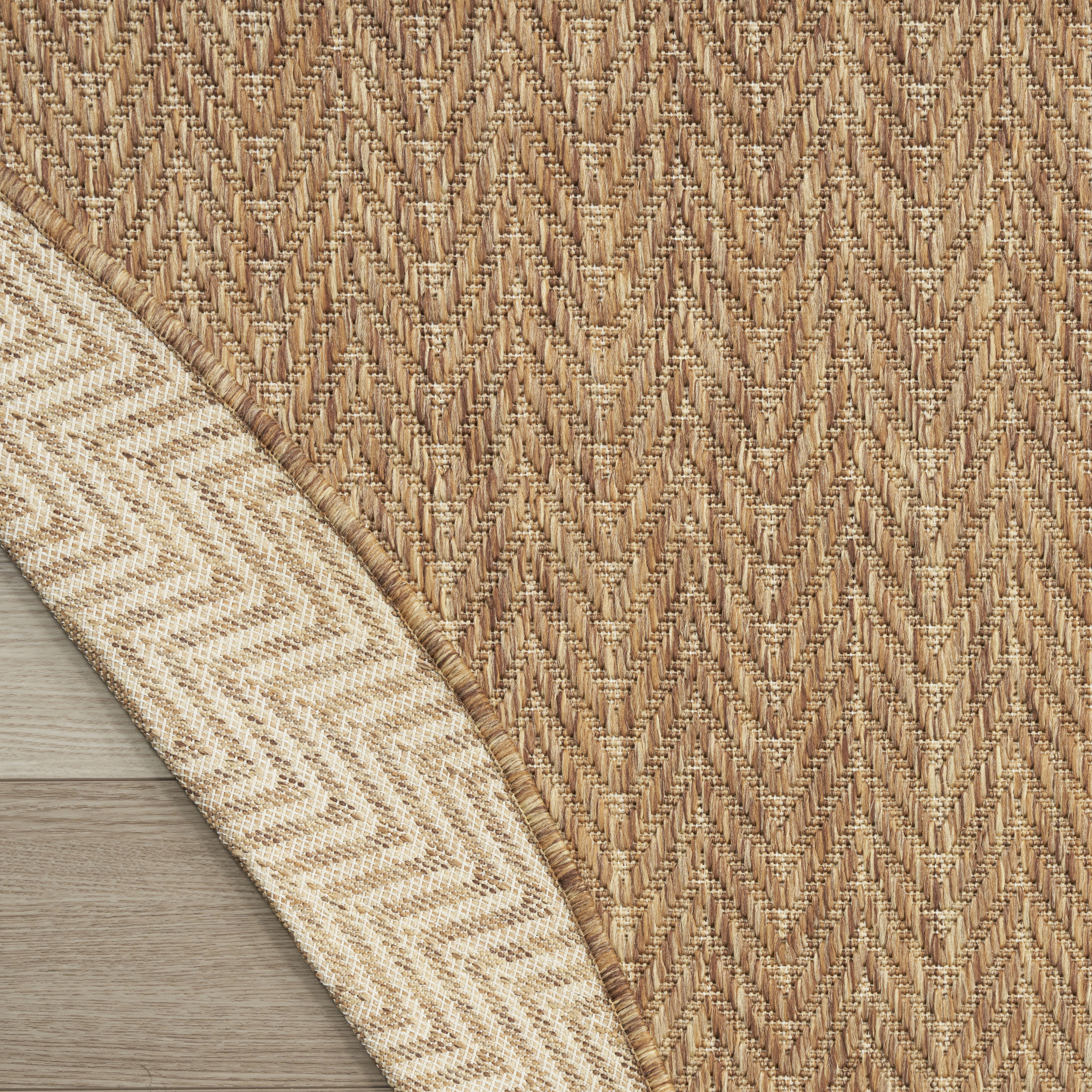 Nourison Horizon Indoor/Outdoor 8' x Round Natural Modern Rug