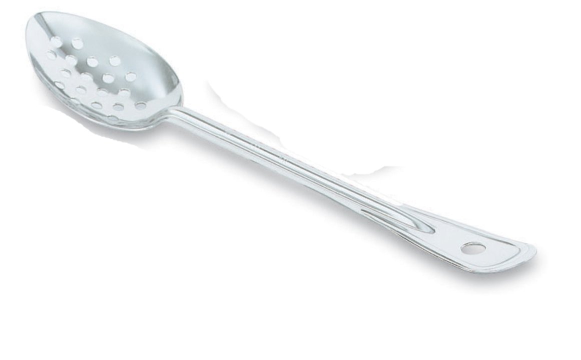 11-inch perforated stainless steel spoon