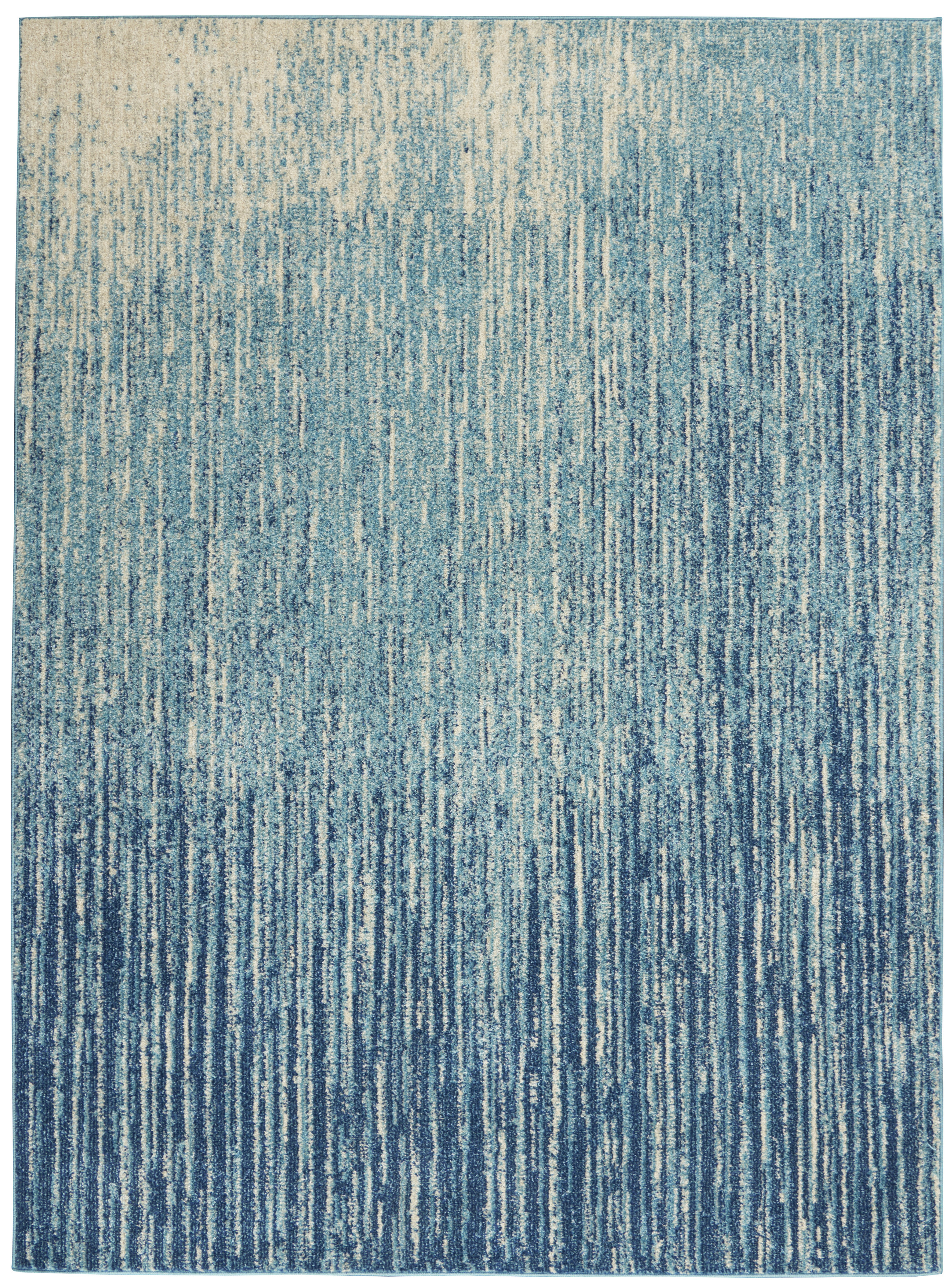 Nourison Passion 5'3" x 7'3" Navy Light Blue Modern Indoor Rug