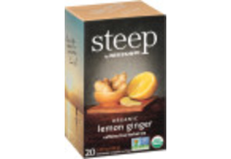 lemon ginger herbal tea - case of 6 boxes - total of 120 teabags