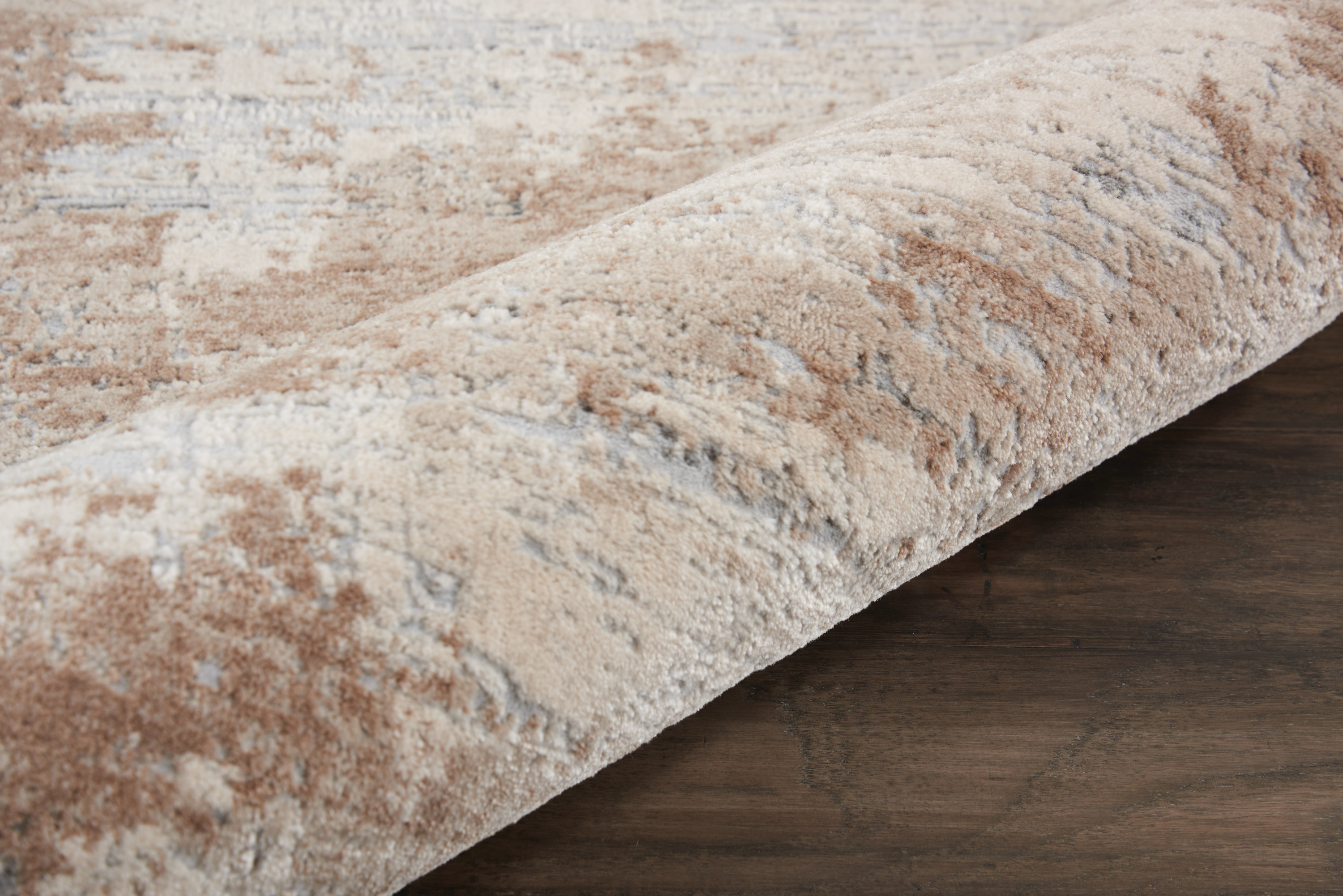 Nourison Rustic Textures 2'2" x 7'6" Beige Modern Indoor Rug