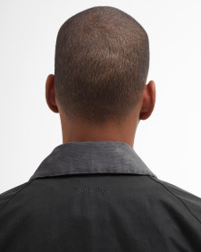 Barbour x Flower Mountain Oversized Transport Waxed Jacket Charcoal