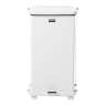 Rubbermaid Commercial, Defenders, Step-On, 6.5 gal, Metal, White, Square, Receptacle