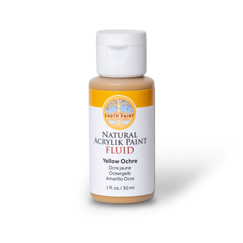 Natural Fluid Acrylik Paint, 1 oz, Yellow Ochre