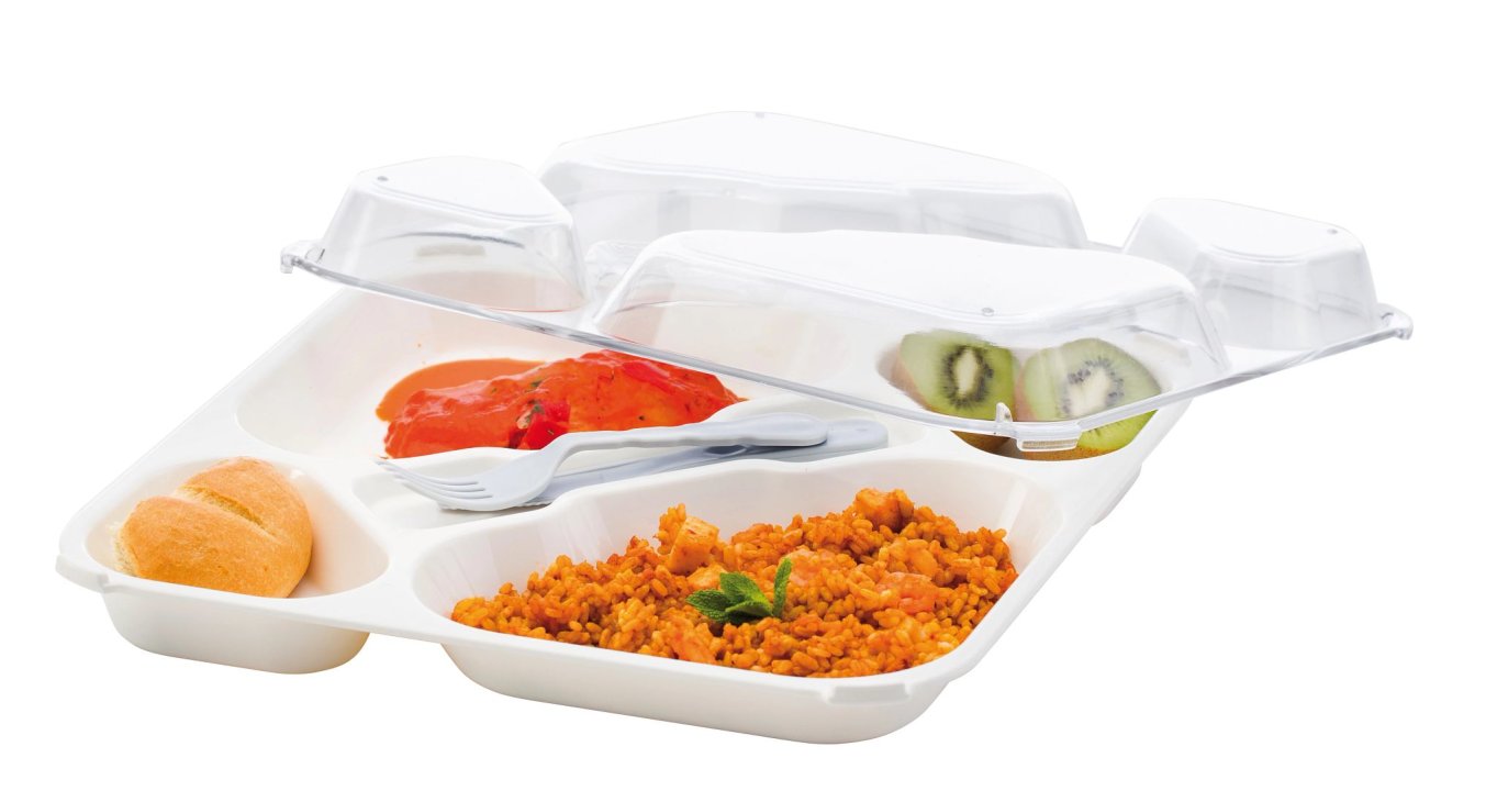 Polycarbonate Tray with 5 Compartments
