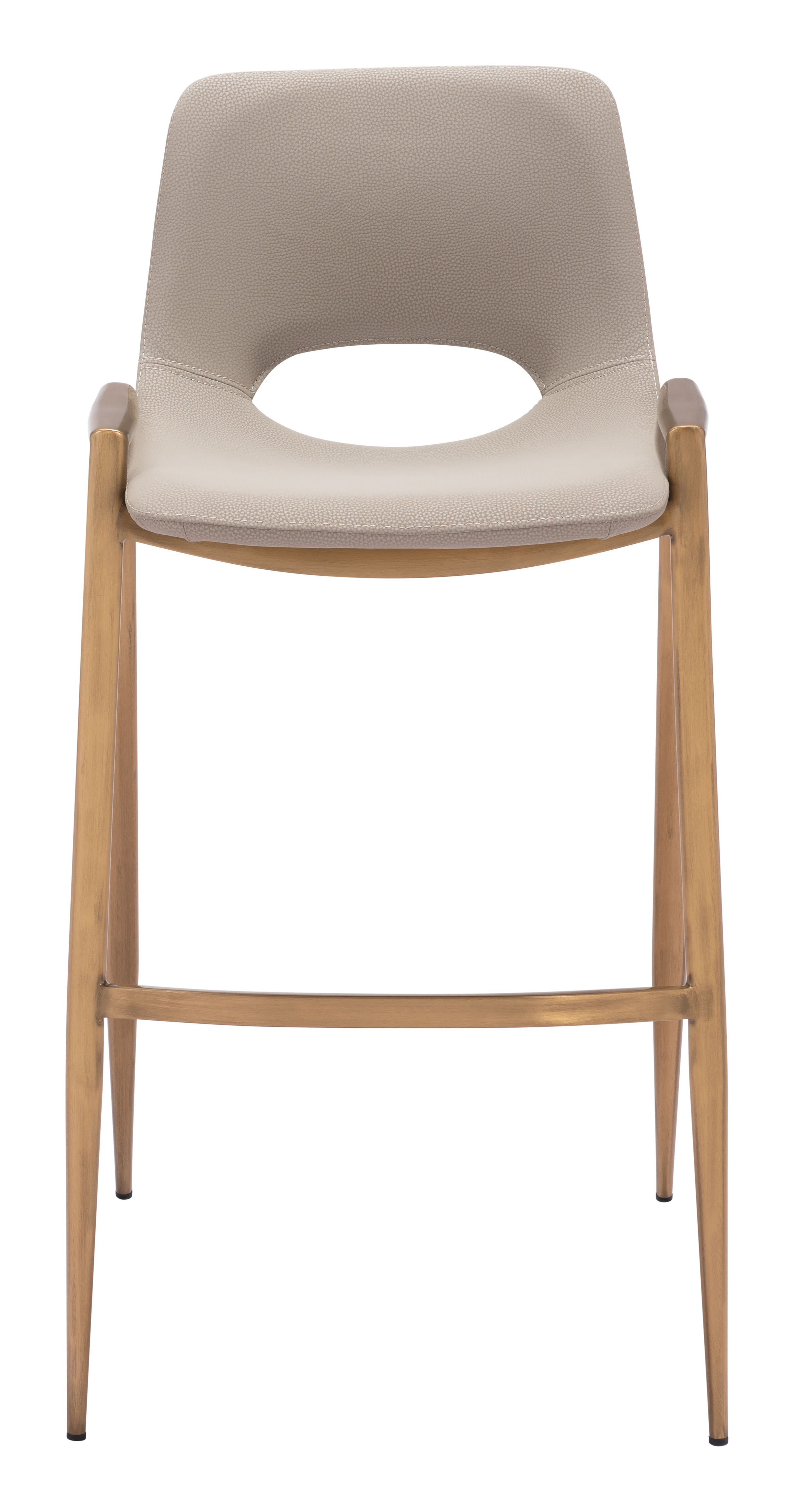 Desi Barstool (Set of 2) Beige & Gold product image