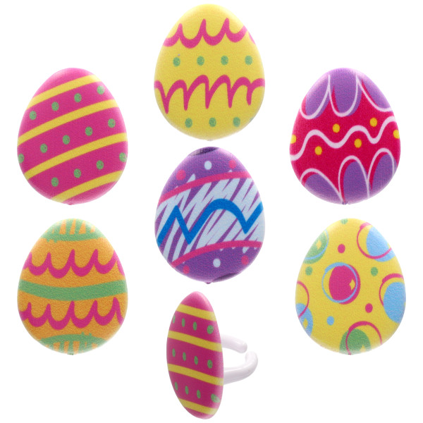 Bright Easter Egg Cupcake Rings