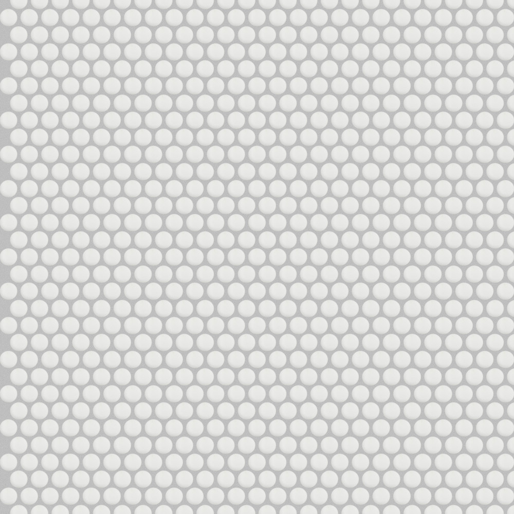 Expressions Button White 12.5x12.75 Round Glass Floor and Wall Digital Pattern