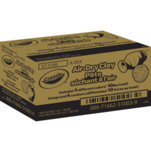 Air Dry Clay, 2.5lb Buckets, Assorted, Pack of 4