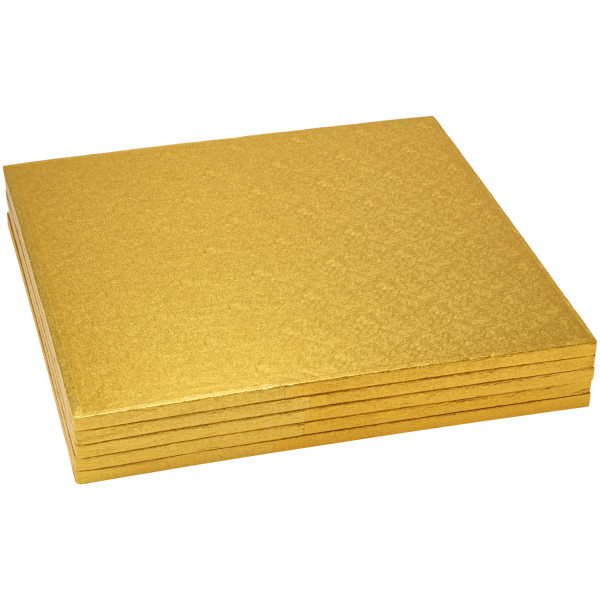 16" Square Gold Foil Cake Board