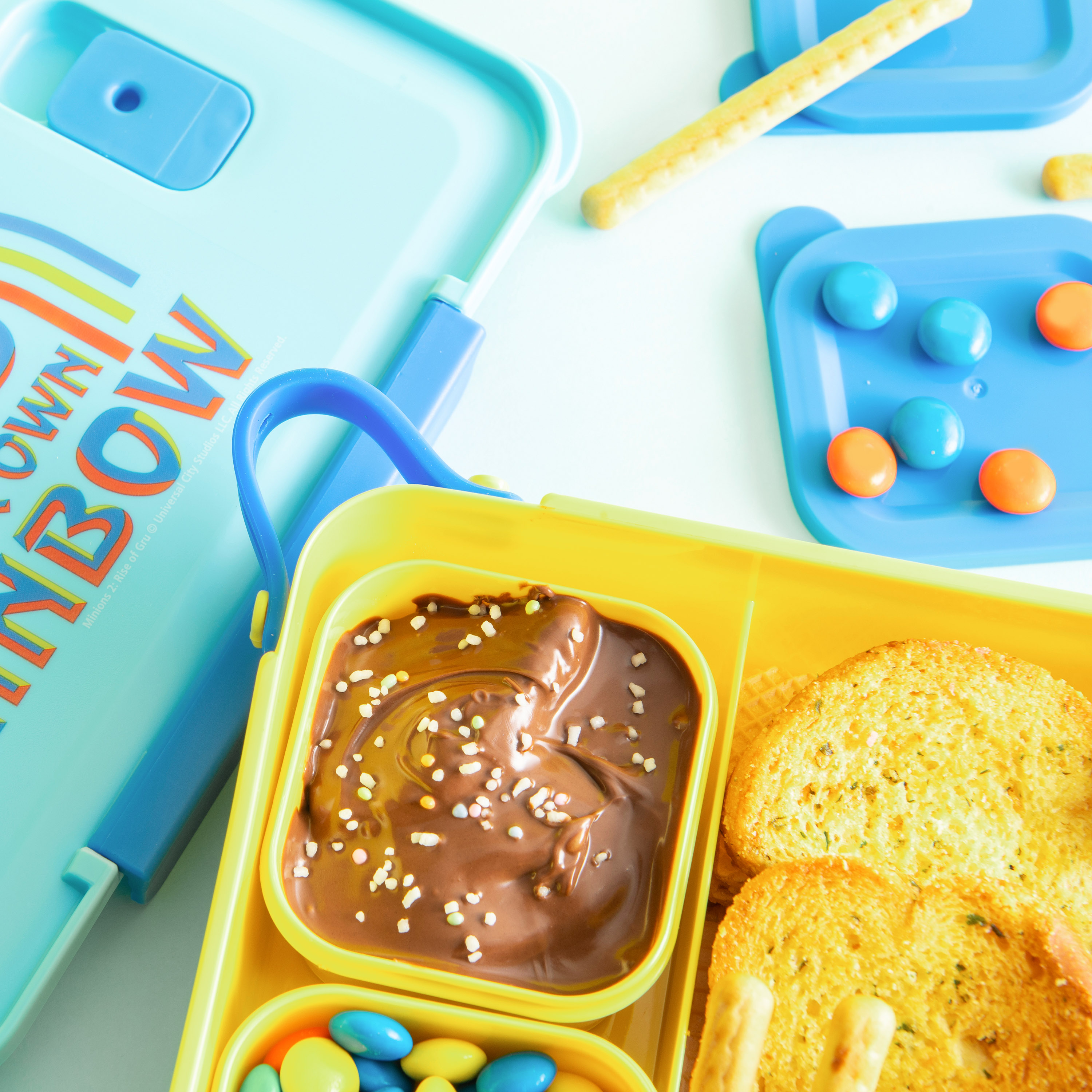 Minions 2 Movie Reusable Divided Bento Box, Stuart the Minion, 3-piece set slideshow image 3 Minions 2 Movie Reusable Divided Bento Box, Stuart the Minion, 3-piece set slideshow image 3