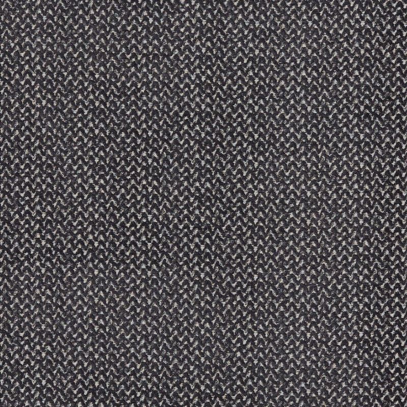 A woven textile with tight black-and-white herringbone zigzag pattern, displayed flat, showing textured knit and subtle sheen under even, neutral lighting in a close-up view.