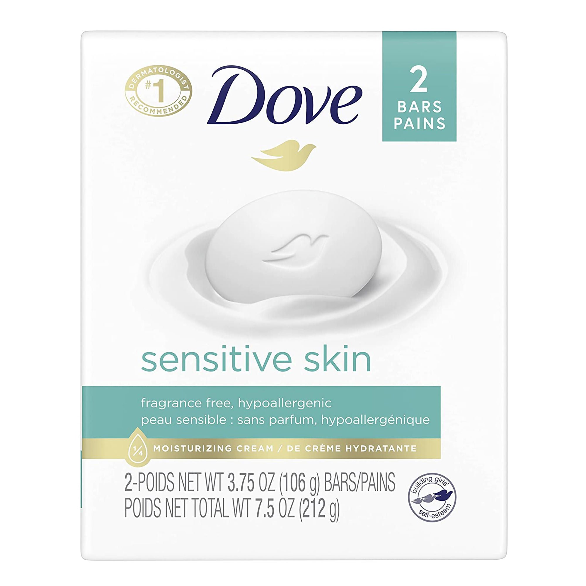 Unilever SOAP, DOVE BAR SENSITIVE SKIN UNSCNTD 4.25OZ (2/PK