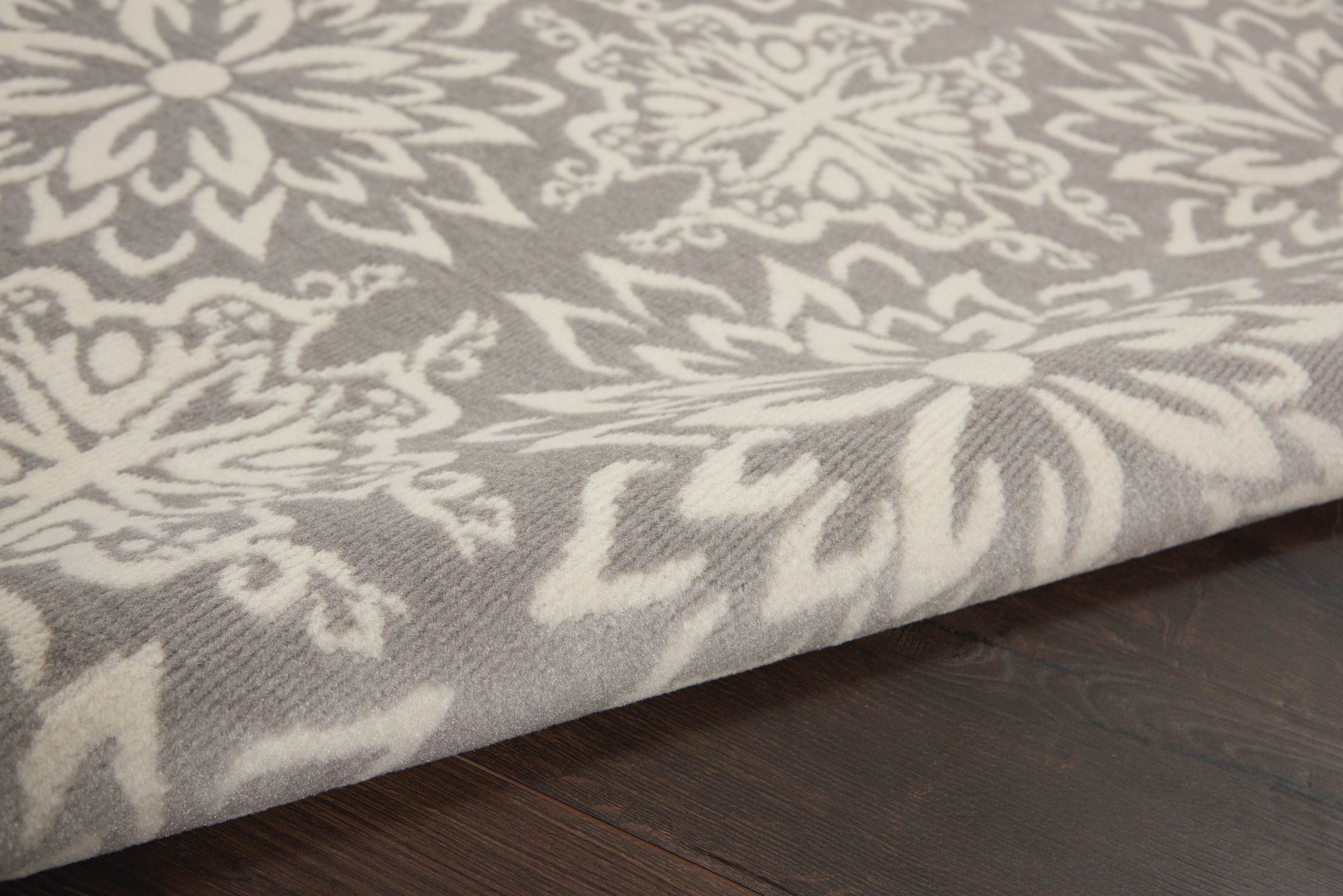 Nourison Jubilant 4' x 6' Ivory Grey Farmhouse Indoor Rug